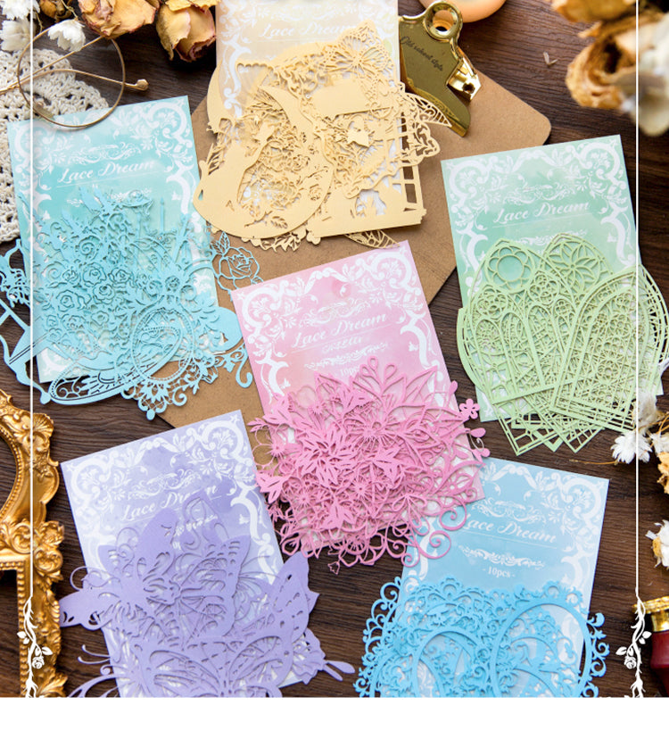 1Lace Collection Hollow Lace Paper - Frames, Butterflies, Bird Cages