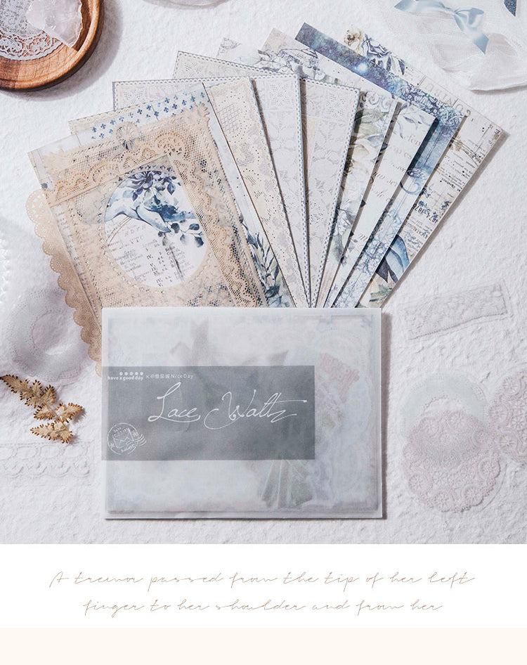 1Lace Waltz Series Vintage Scrapbook Paper Pack1