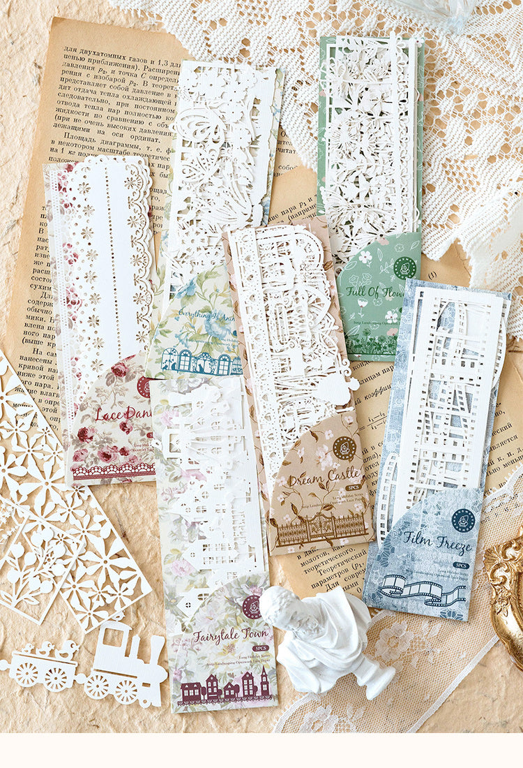 1Long Holiday Series Hollow Lace Jornal Border Decorative Paper