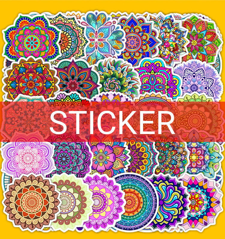 1Mandala Flower Vinyl Stickers1