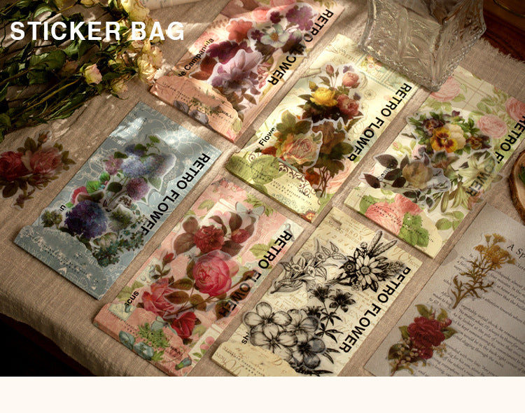 1No.4 Florist Vintage Floral Plant Sticker Pack