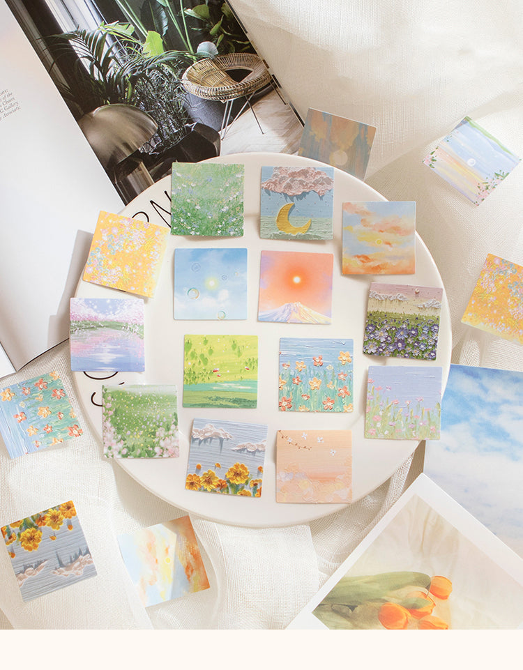 1Oil Painting and Sky Landscape Stickers