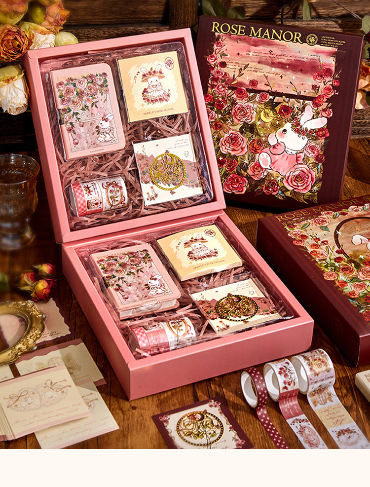 1Rose Manor Hot Stamping Journal Decoration Gift Box Set