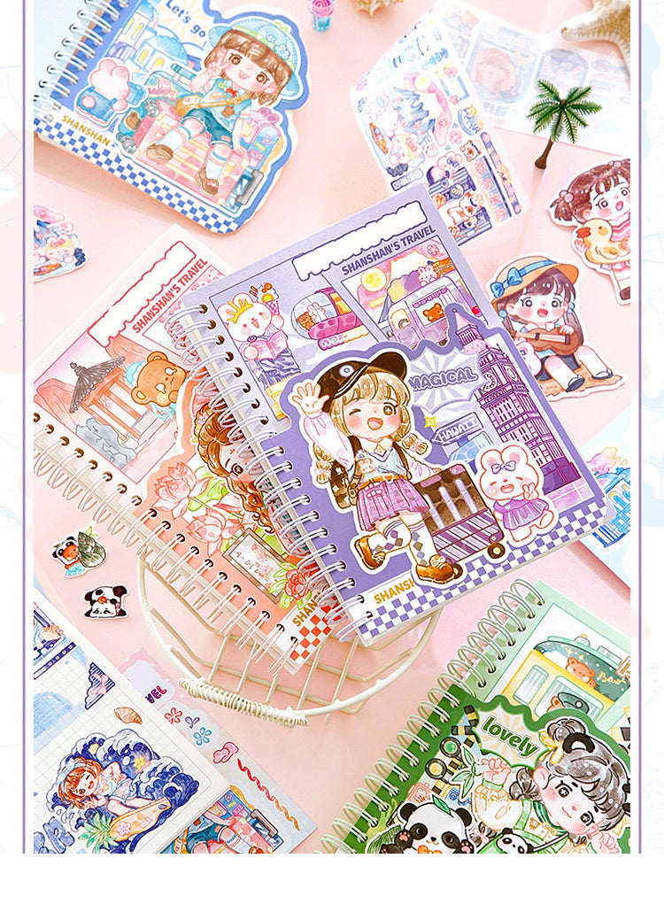 1ShanShan's Travel Series Kawaii Cartoon Journal Notebook