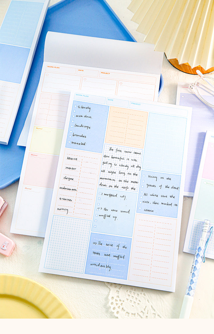 1Simple Basic Grid Memo Paper Planner Notepad
