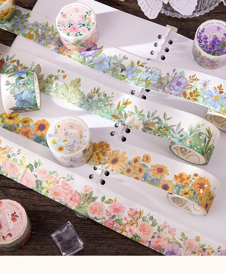 Last Bloom Dark Mustard Floral Decorative Washi Tape - Fancy That Design  House & Co.