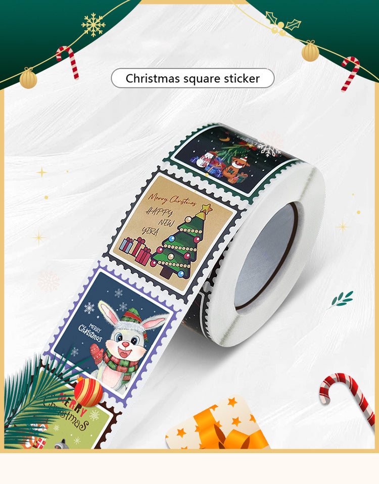 1Square Christmas Decorative Seal Stickers
