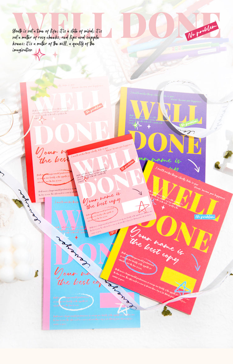 1Time and Space Mail Series Colorful English Memo Book Jounrnal Notebook