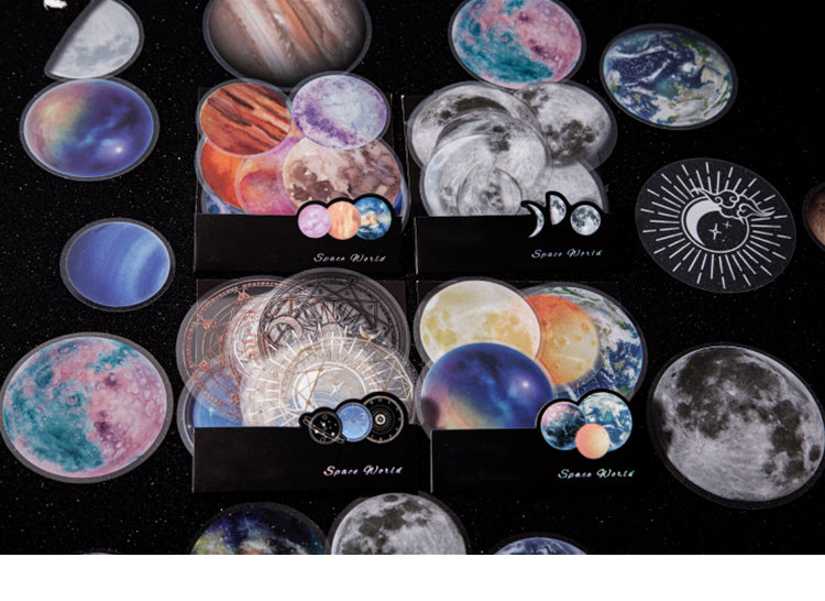 1Universe PET Stickers - Moon, Planets, Magic Circle, Space