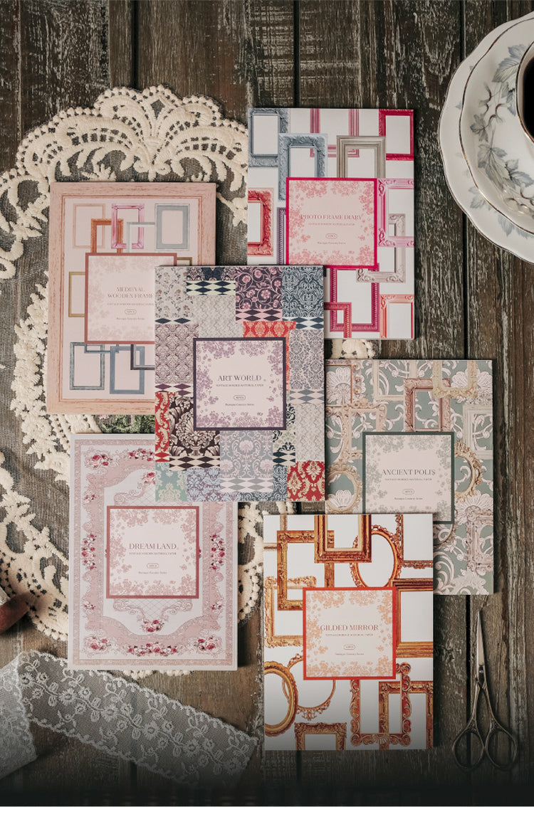 1Vintage Baroque Style Border Material Paper