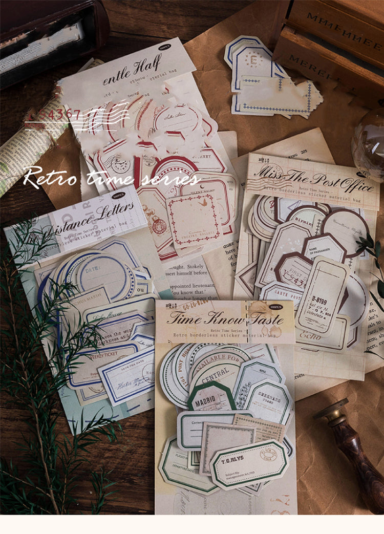 1Vintage Label Kraft Paper Sticky Notes