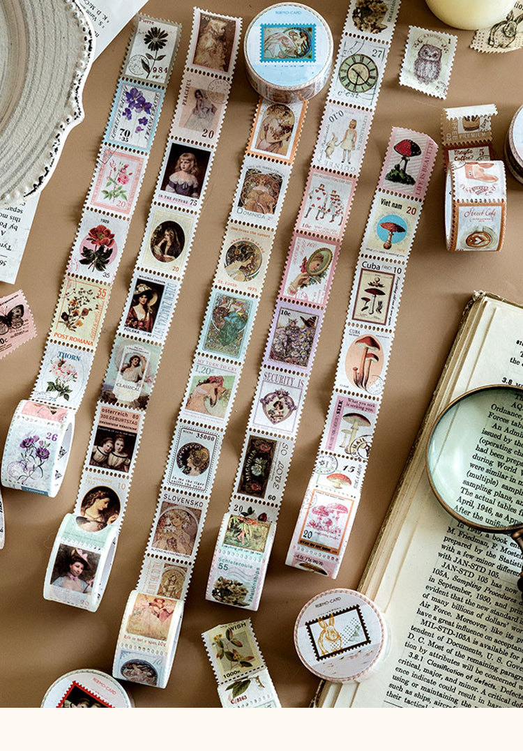 1Vintage Post Office Stamp Stickers Washi Tape 