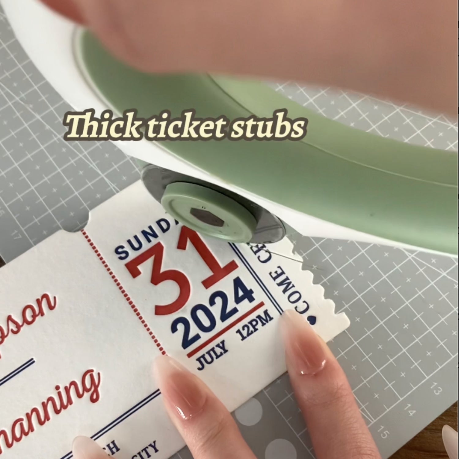 Thick ticket stubs