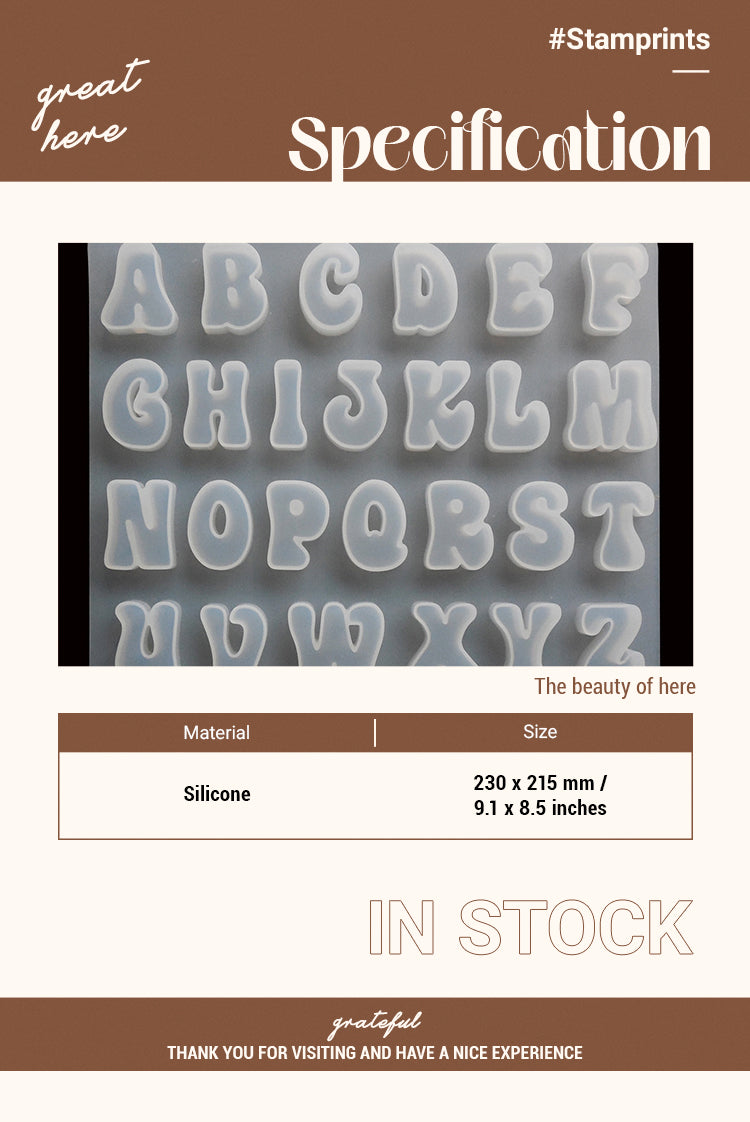 226-Letter Silicone Alphabet Molds1