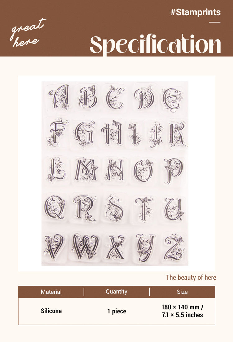226 Butterfly Alphabet, Letter Transparent Stamps1