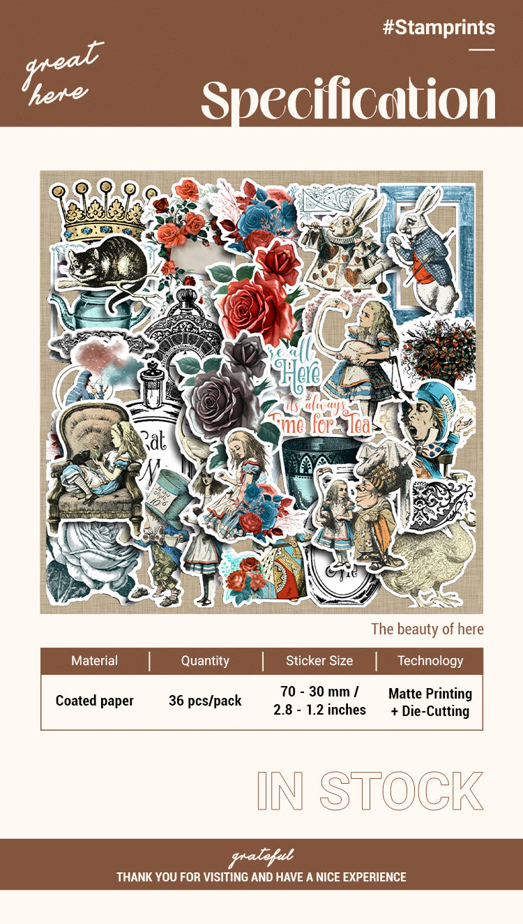 2Alice in Wonderland-themed Decorative Stickers1
