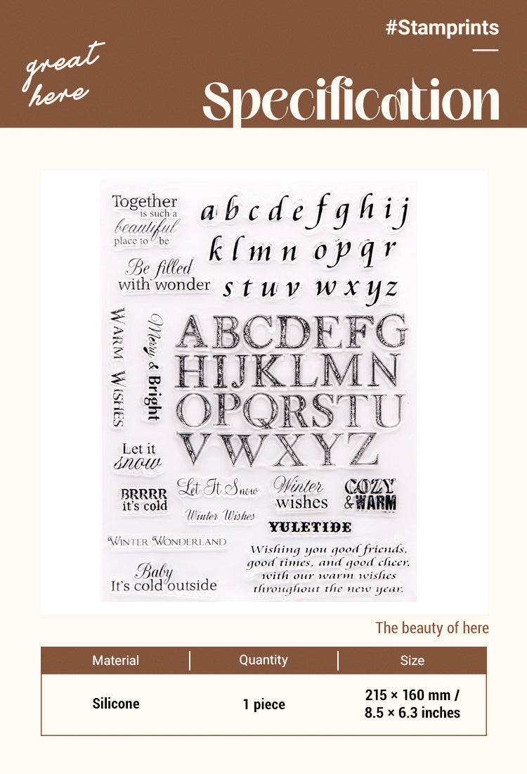 2Alphabet and Text Clear Silicone Stamp1