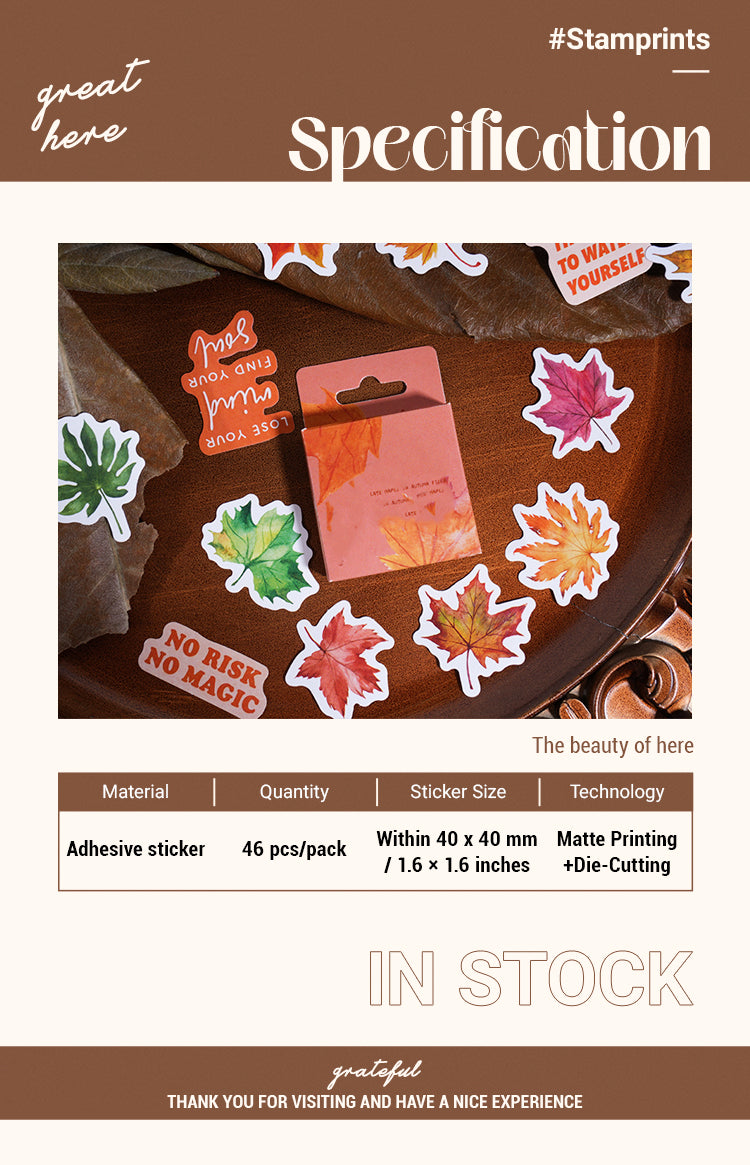 2Autumn Leaf Adhesive Stickers1