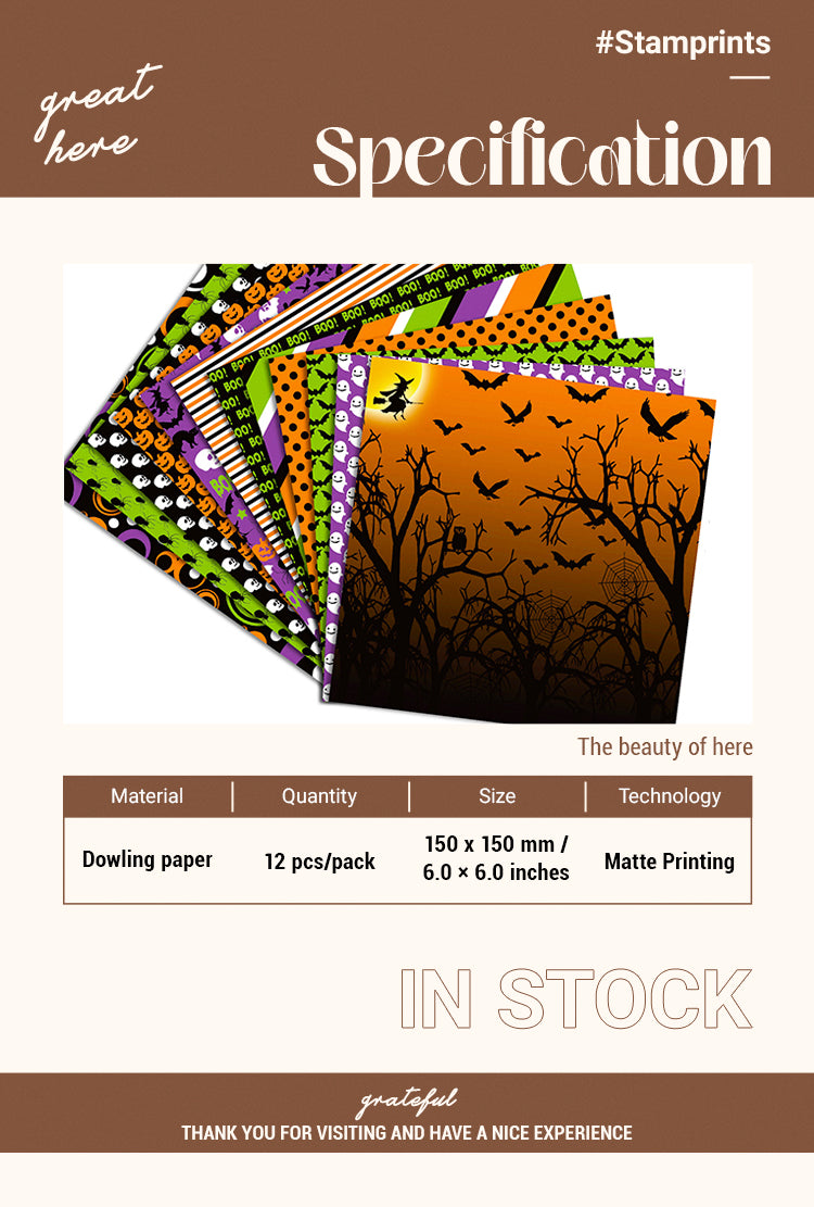 2Basic Halloween Decorative Scrapbook Paper1