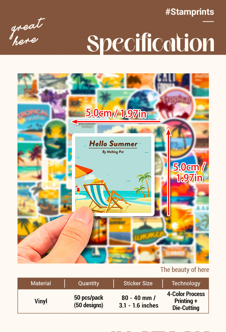2Beach Vacation Travel Vinyl Stickers1