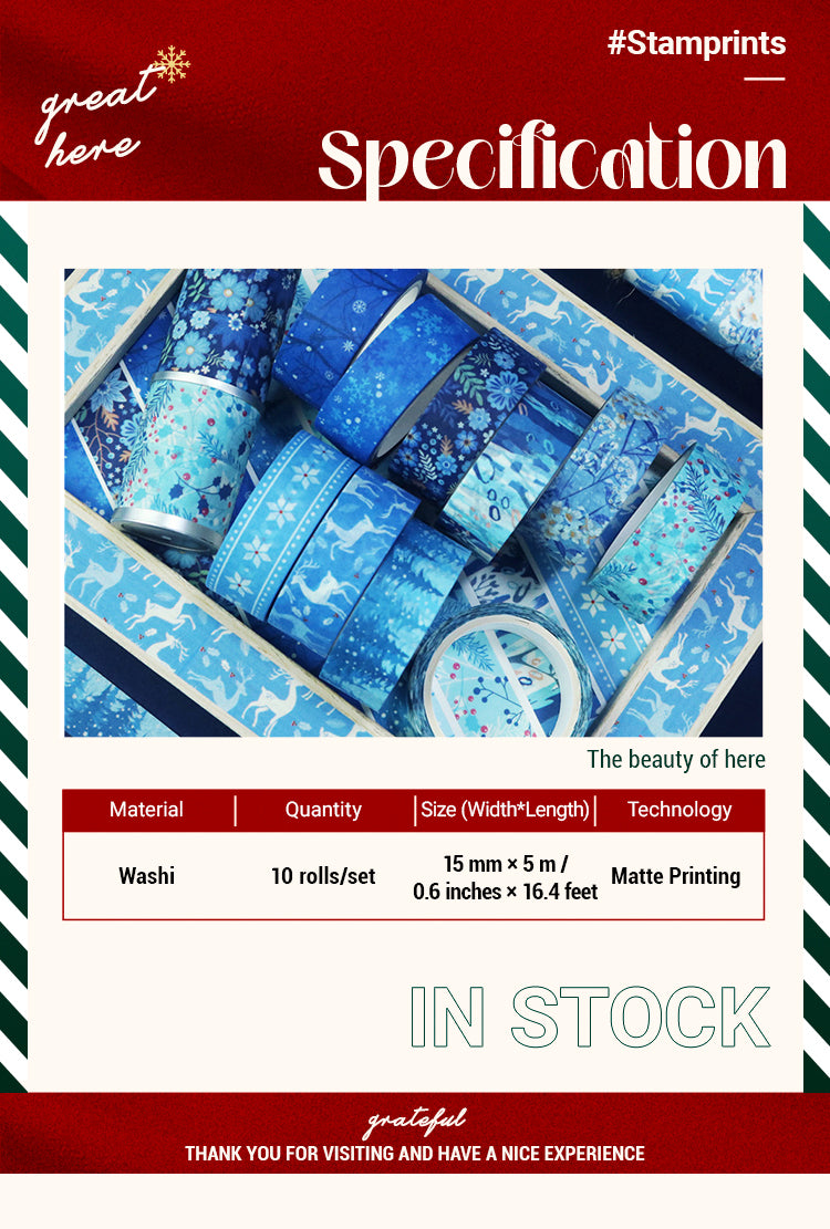 2Blue Ice and Snow Washi Tape Set