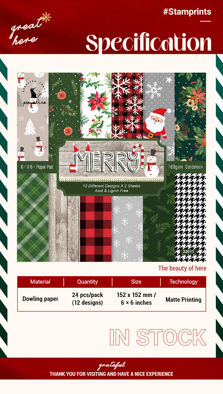 2Cartoon Christmas Background Decorative Scrapbook Paper