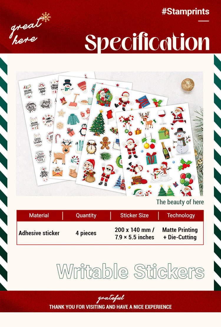 2Cartoon Christmas Decorative Stickers1
