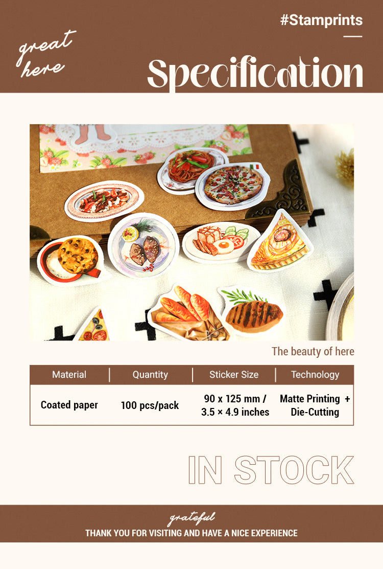 2Cartoon Foods Decorative Sticker Pack