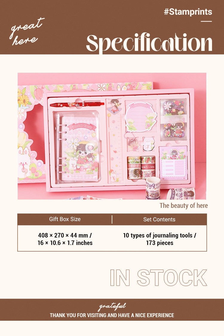 2Cartoon Girl Journal Gift Box Set1