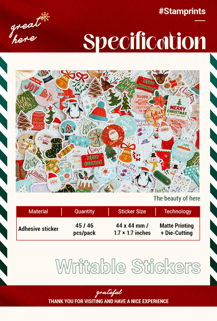 2Christmas Boxed Stickers - Greetings, Labels, Christmas Trees, Snowmen1