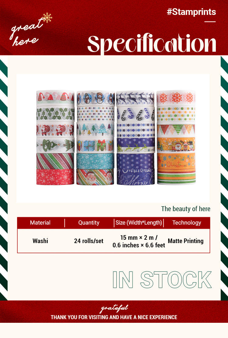 2Christmas Washi Tape Set (24 Rolls)1