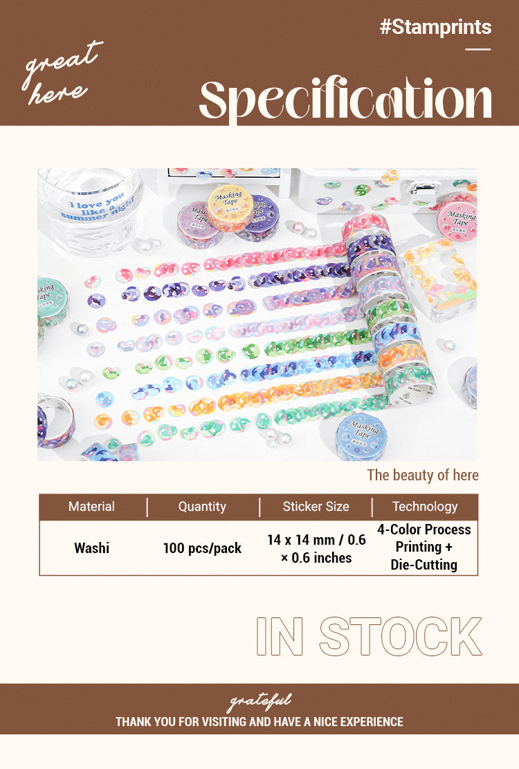 2Colorful Bubble Washi Stickers1