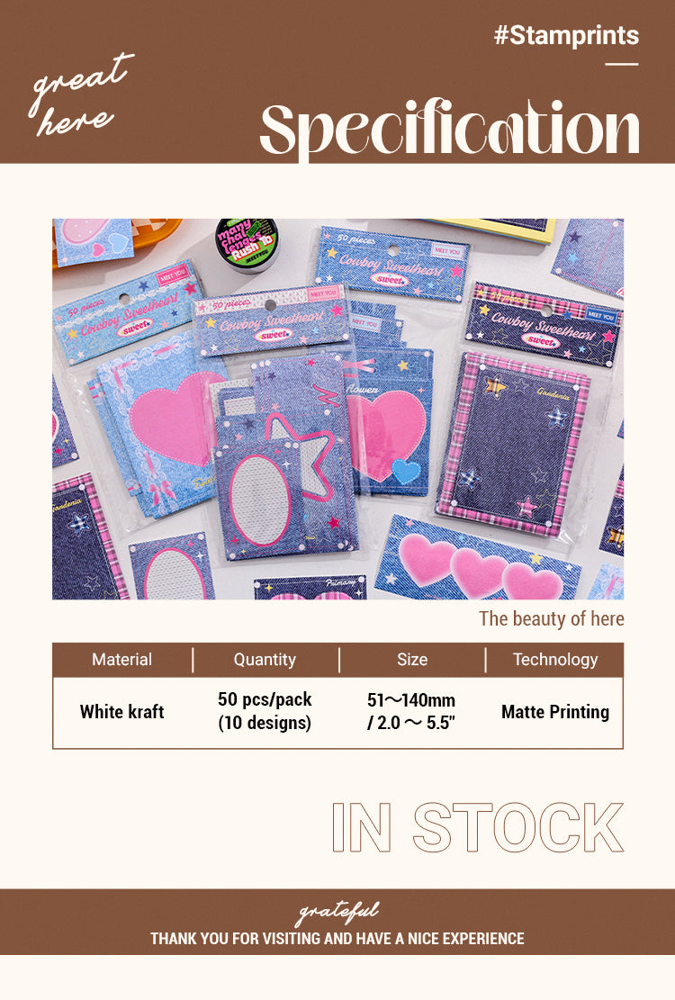 2Cowboy Sweetheart Series Korean Style Sticky Notes