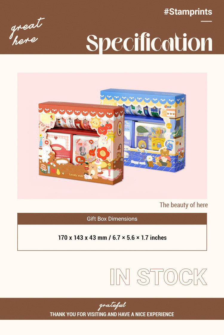 2Cute Cartoon Animal Gift Box Scrapbook Kit1