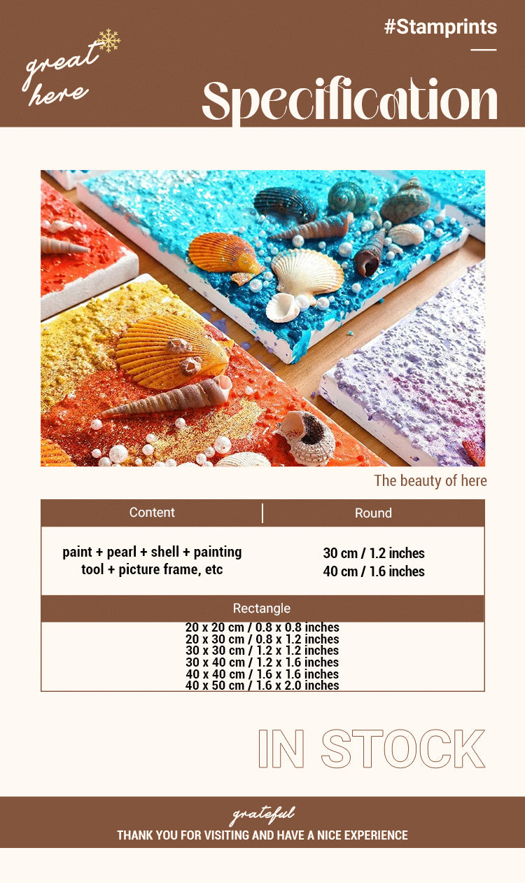 2DIY Shell Beach Sand Painting Art Kit