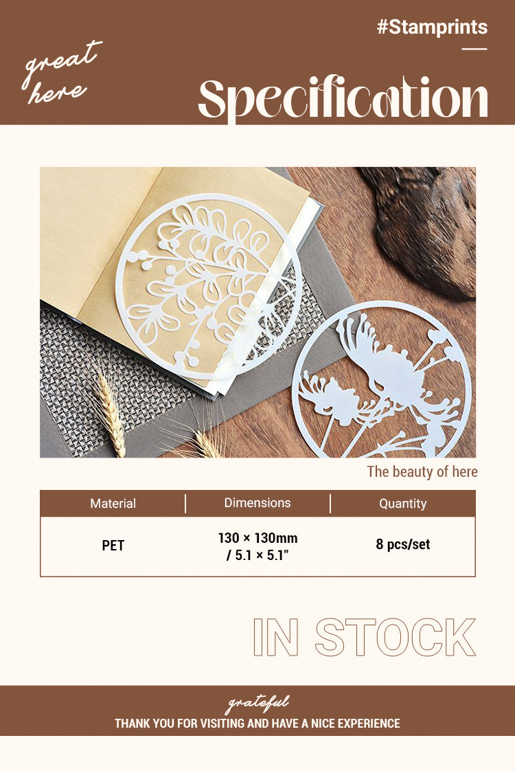 2Doodle Drawing Decorative Hollow Round Stencil Set1
