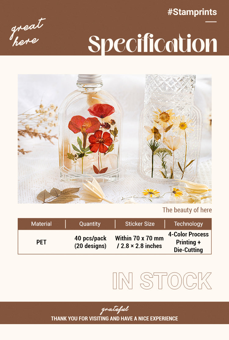 2Dried Flower Collection Wax Seal Flower Plant Sticker Pack1