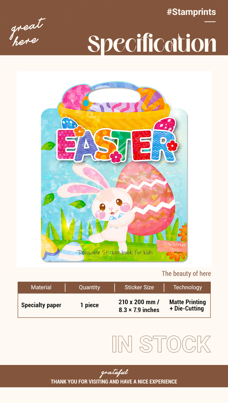 2Easter Bunny and Egg Cartoon Sticker Book1
