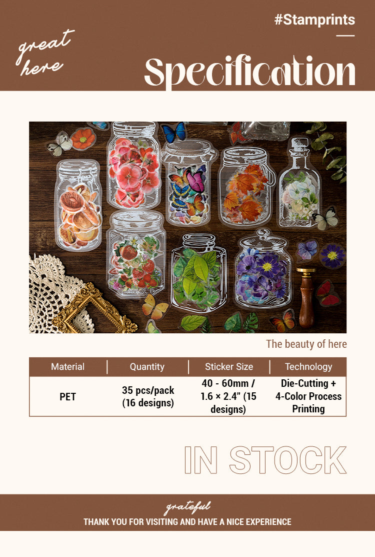 2Everything in a Bottle Series Flower Butterfly Sticker Pack1