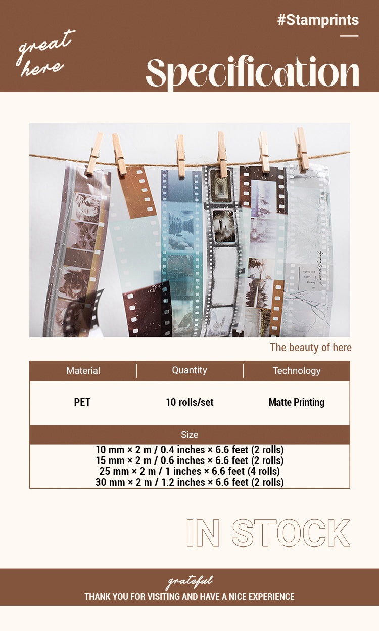 2Film PET Tape Set (10 rolls) - Scenery, Winter, Autumn, Cat1