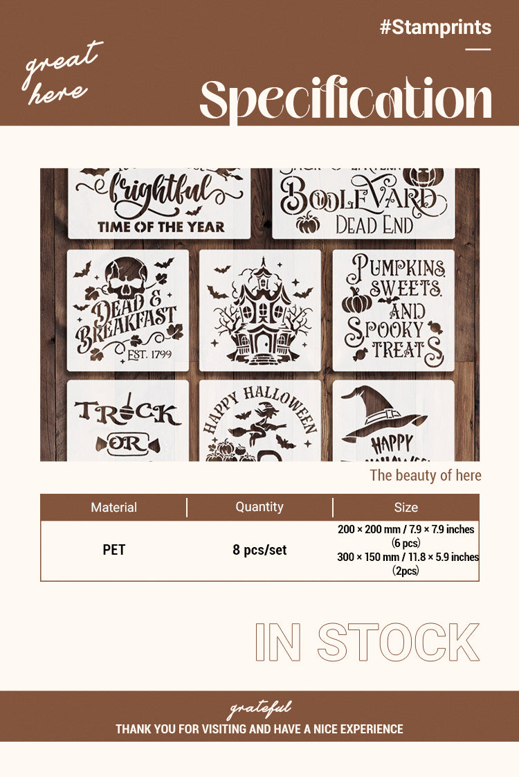 2Halloween Hollow Painting Stencil Set1