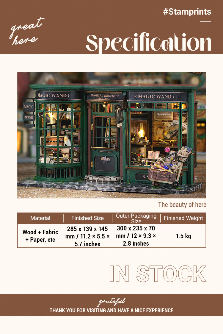 2Magic European Style House Ink Green Handmade Model1