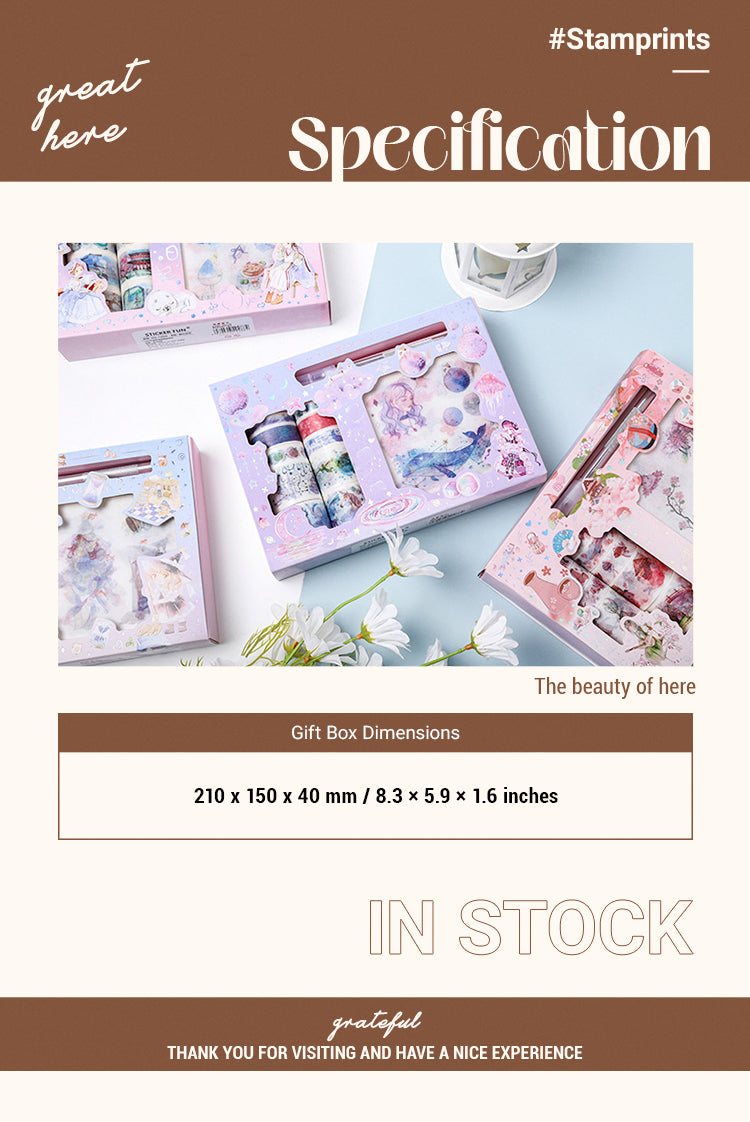2Magical Girl Cherry Blossom Celestial Cartoon Scrapbook Kit1