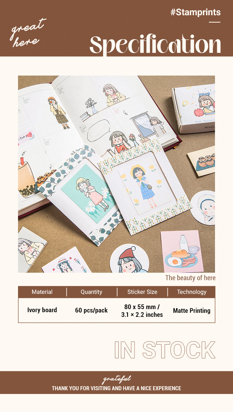 2People Coated Paper Stickers - Girl, Teen, Poster, Garden1