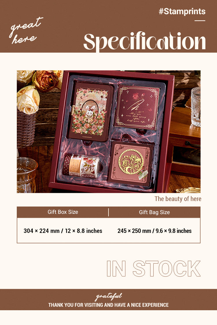 2Rose Manor Hot Stamping Journal Decoration Gift Box Set