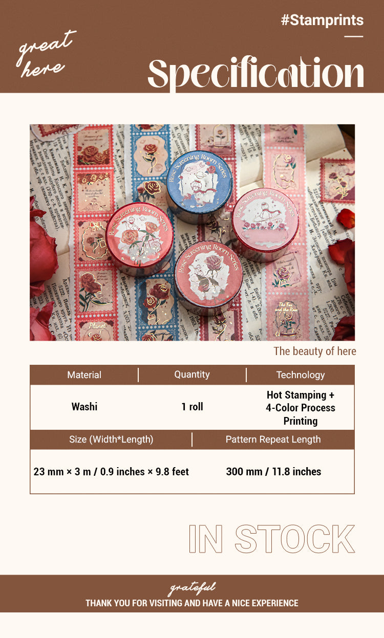 2Rose Screening Room Series Rose Theme Washi Tape