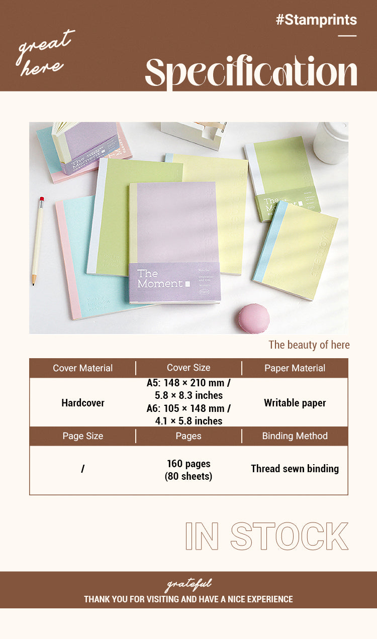 2Tender Moments Series Simple Morandi Color Journal Notebook1