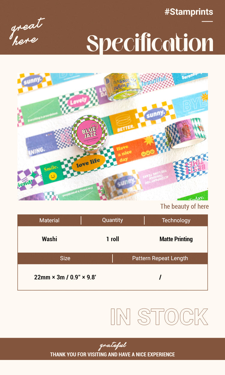 2The Last Band Checkerboard Decorative Washi Tape