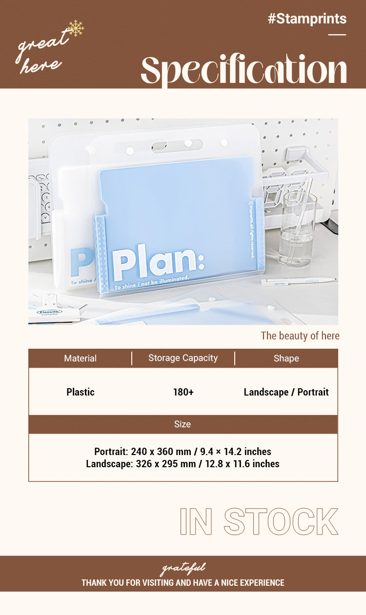 2Transparent Accordion-Style Document Pouch