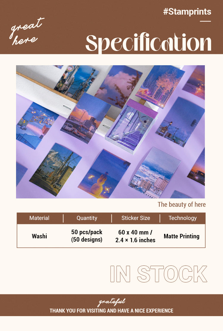 2Travel Landscape Sticker Book - Sea, Moon, Forest, Sky1